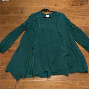 Knox rose green dress with slip